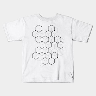 Hexagon Pattern Mathematics Science Graphic Design Kids T-Shirt